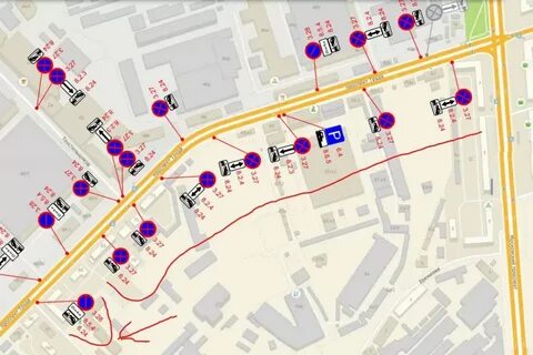 Дорожные знаки на карте спб