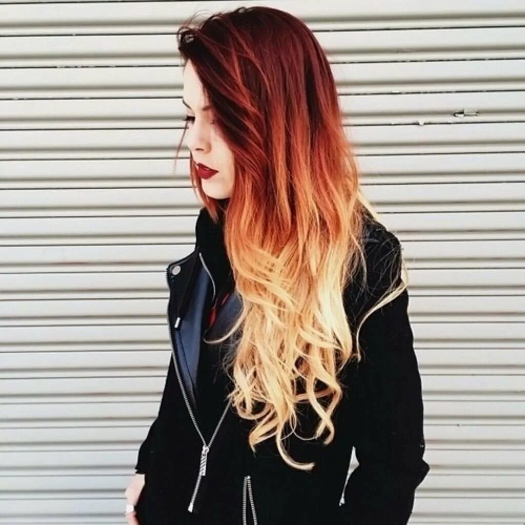 Амбре цвет. Шатуш рыжий. Luanna Perez 2017. Омбре на рыжие волосы.
