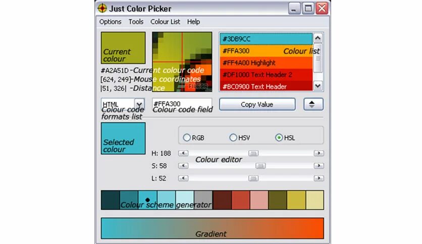 Color tool. Программа Color RGB. Колор пикер. Определить цвет по пикселю. Just Color Picker.