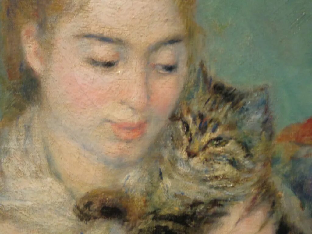 Кошки ренуара. Кошки ренуара. Пьер огюст ренуар молодая девушка с котом. Пьер огюст ренуар кошки. Кошки ренуара.