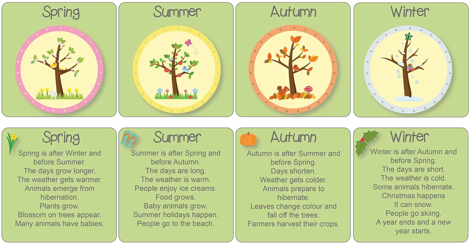 Seasons of the year spring. Seasons months карточки. Времена года на английском для детей. Проект по английскому языку времена года.