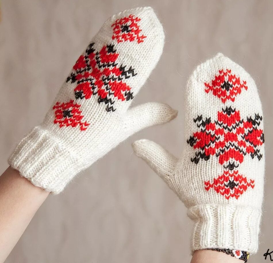 шикарные вязаные варежки. вязаные варежки. вязаные рукавицы. варежки. красивые варежки.