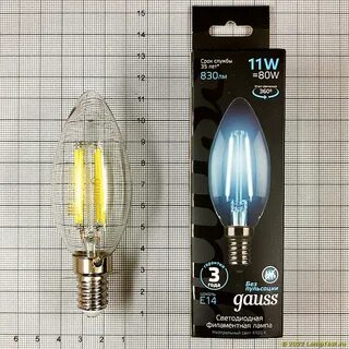 Лампа gauss e14 свеча