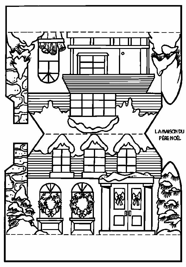 Дом из бумаги шаблоны для вырезания. Раскрась и склей домики. Бумажный домик. Эскиз новогоднего домика. Объемный домик раскраска.