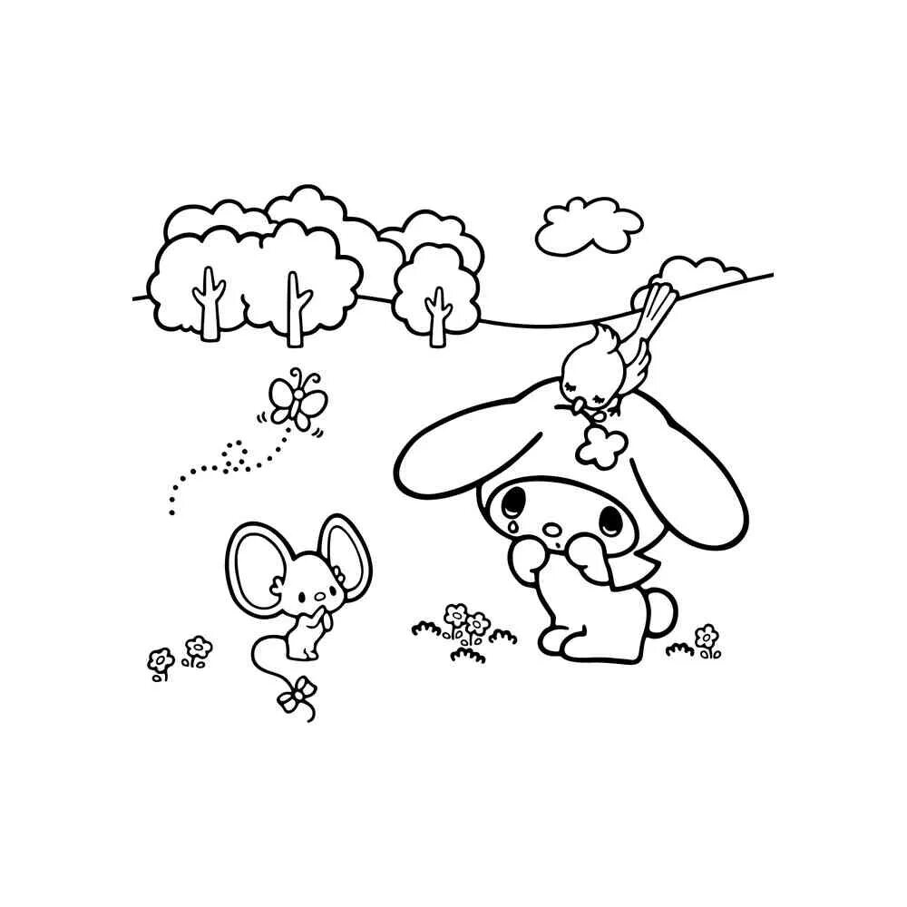 My Melody Coloring Pages - Best Coloring Pages For Kids Coloring pages, Hello ki