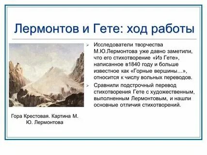 Лермонтов картинки для презентации