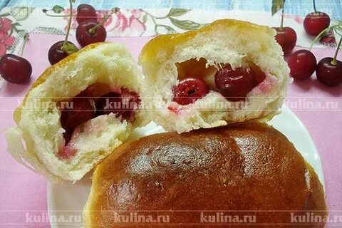 Булочка с вишней рецепт