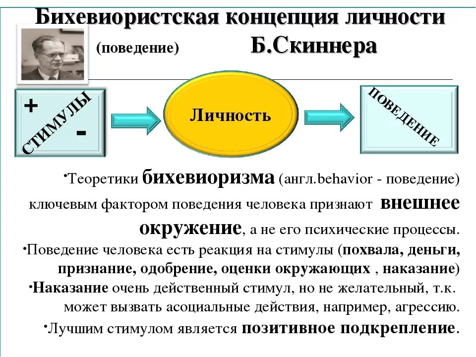 Бихевиористская теория б.Скиннер.. Б Скиннер теория личности. Поведенческая (бихевиористская) теория личности.. Скиннер структура личности.