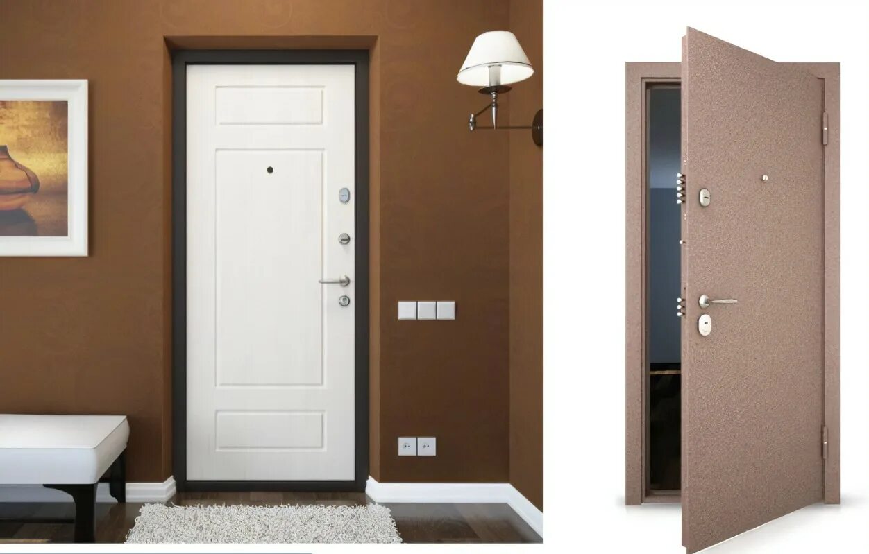 Двери в квартиру в подольске. Входные двери в интерьере. Внутренняя отделка входной двери. Входная дверь вид изнутри. Металлические двери в интерьере.