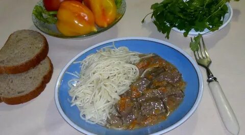 Куриная печень с морковью сливками