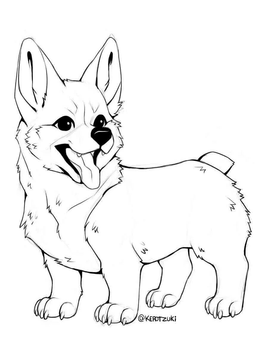 Раскраска корги распечатать бесплатно Free Printable Corgi Coloring Pages From Texas Doggie Bakery Dog coloring page,