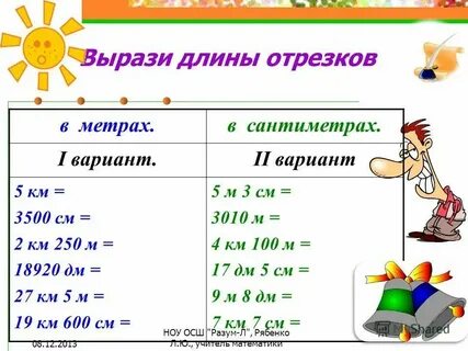 Выразите длину