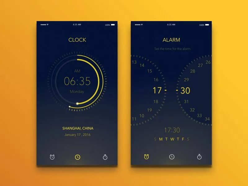 Ui time. Ui ux design будильник. alarm clock ui design. timer ui. day night timer ui.