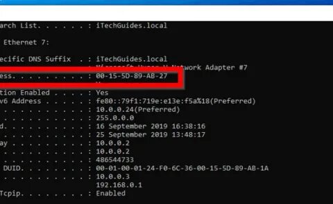 Check mac address