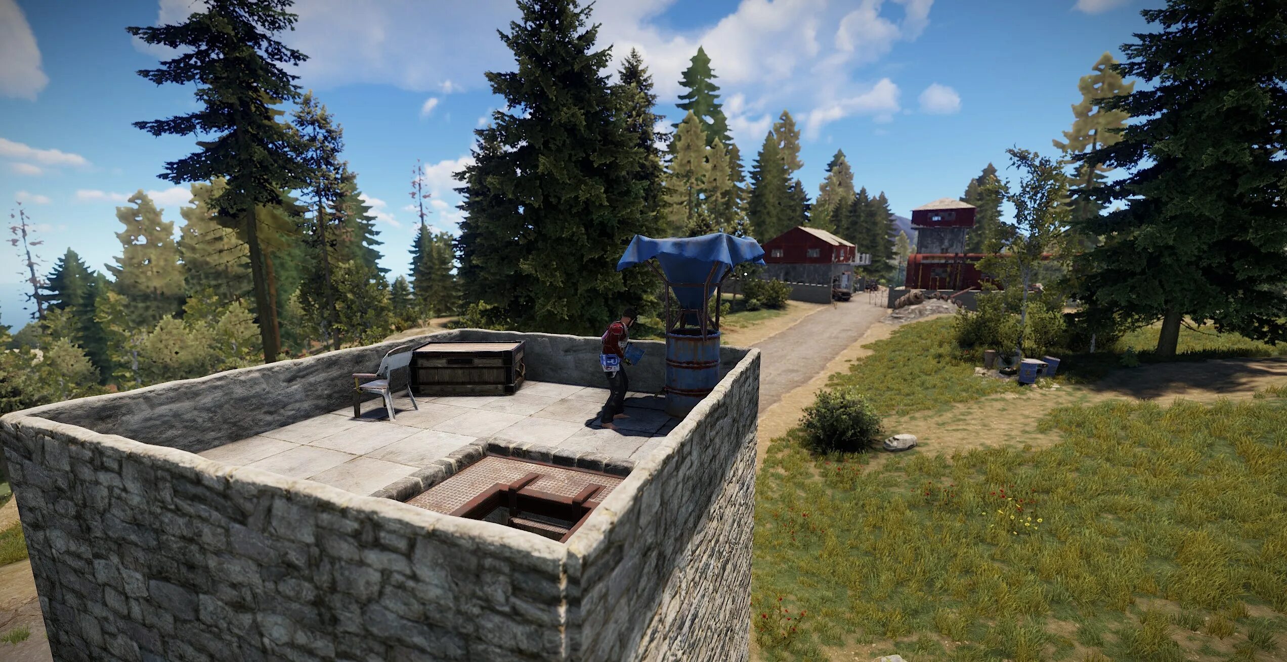 Как сделать крышу в раст. Водосборник rust. каменная крыша раст. дом бункер с крышей rust. база rust с крышей.