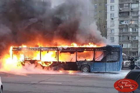 Сгорел электробус