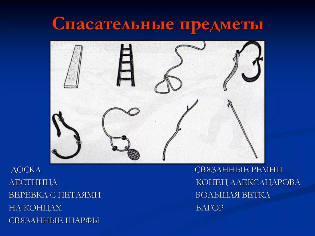 Подручные средства спасения. Предметы для спасения на льду. подручные средства спасения на воде. средства спасения на льду и воде. спасательные средства на воде зимой.