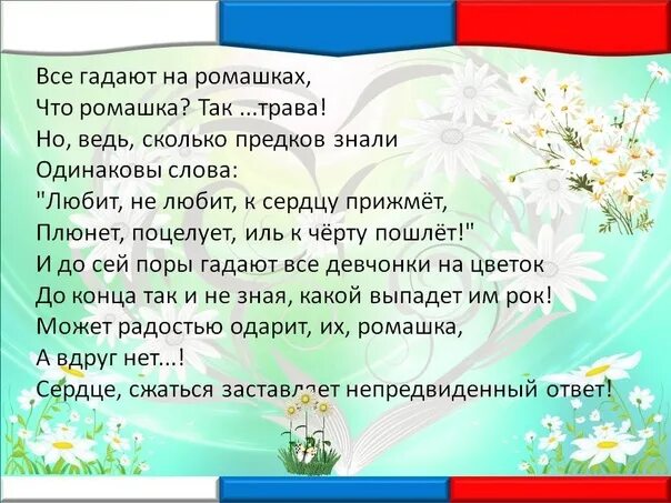 Я гадала на ромашке минус. День гадания на ромашках. День гадания на ромашках 29 мая. Стихи о гадании на ромашке. Ромашка любит не любит.