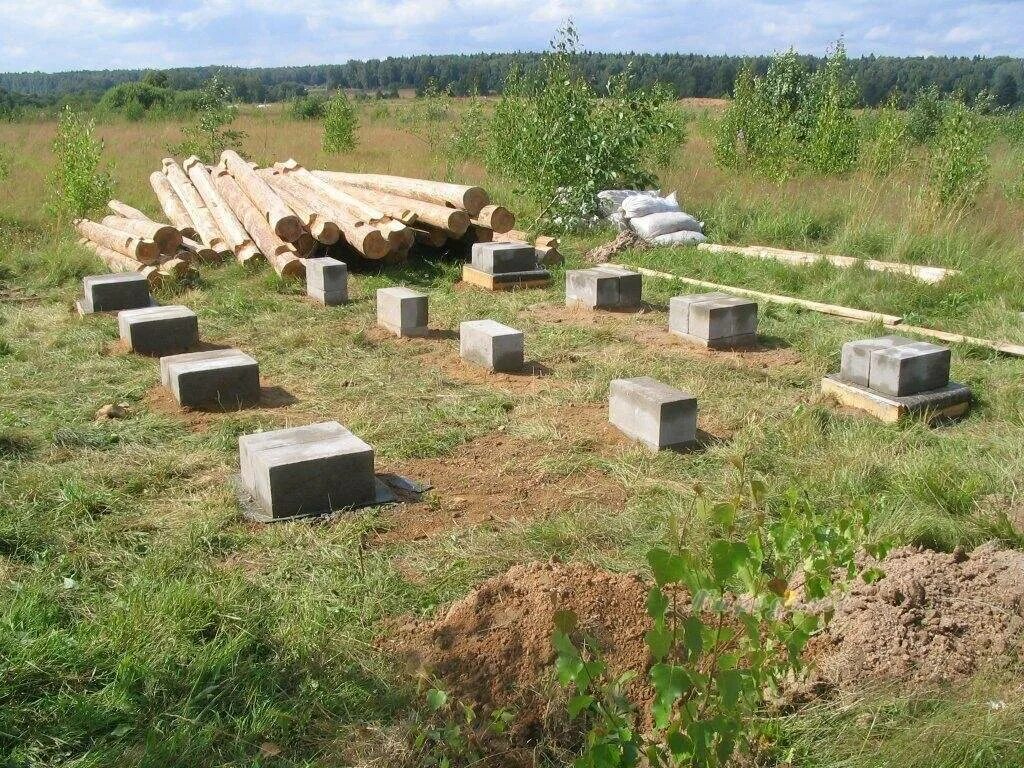 Как построить дешевый фундамент своими руками. Столбчатый фундамент под баню 6х4. столбчатый фундамент для бани. фундамент для бани. тумбы под баню.