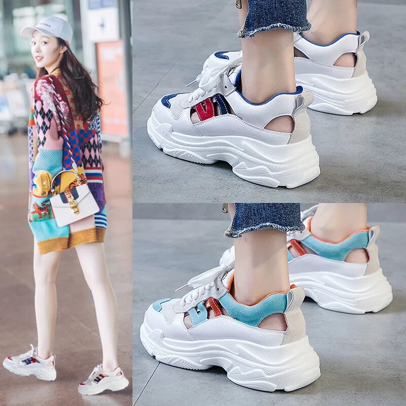 Кроссовки с дырками. Кроссовки Хараджуку. Корейские кроссовки на платформе. Корейские кроссовки для девушек. Кроссовки в стиле корейцев.
