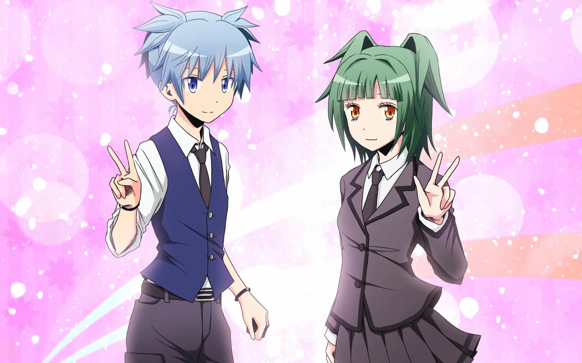Класс убийц. Шиота нагиса и каэдэ каяно. assassination classroom аниме. нагиса шиота и каяно. аниме класс убийц каяно.