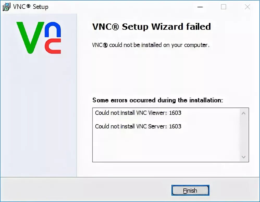 Wizard failed. Wizard failed