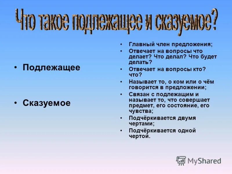 Подлежащее и сказуемое. Правило подлежащие и сказуемые. Подлежащие ИС казуемое. Подлежашие и сказуеморе.