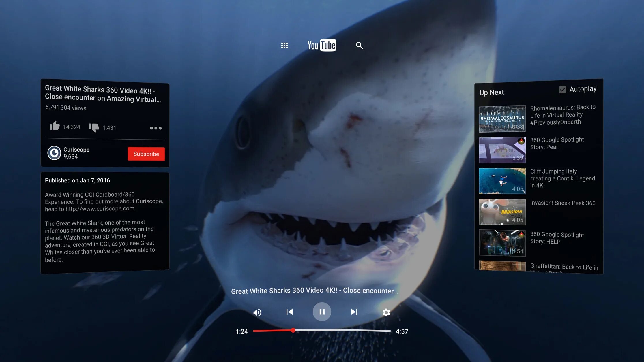 Vr tube. Youtube VR. Shark Video приложение. VR видео. Программа для просмотра VR видео на ютубе.