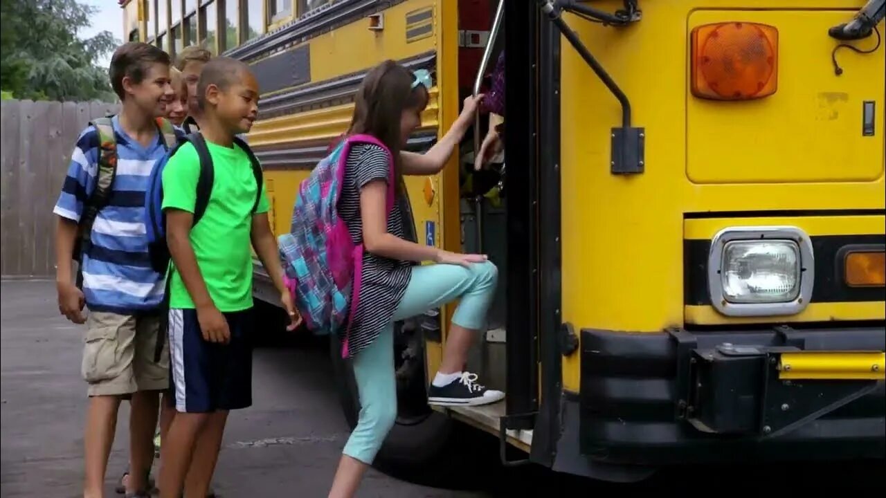 I get on the bus