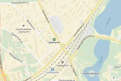 Царицыно на карте москвы