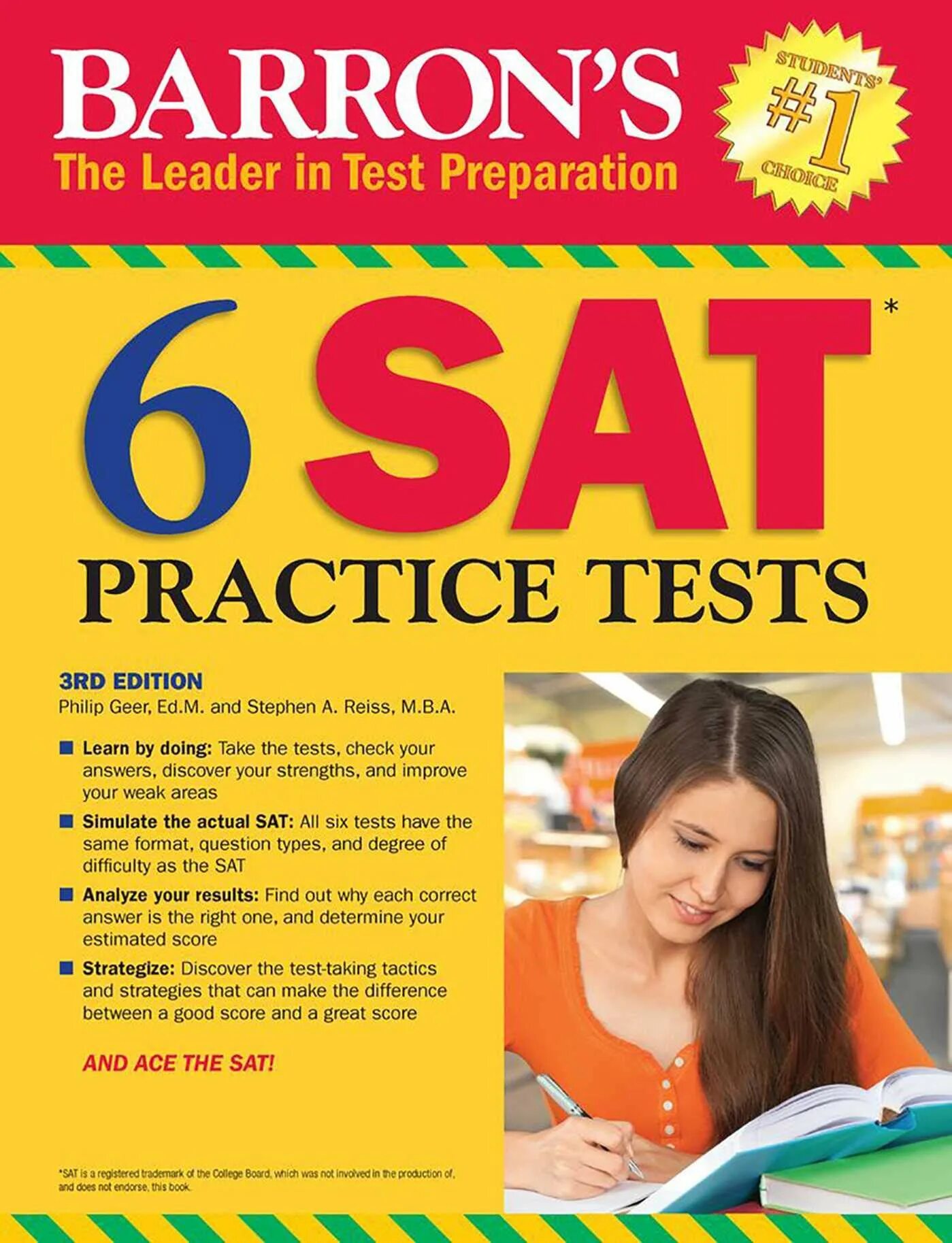 Barron`s. Sat Practice Test 3. Sat Practice Test book.