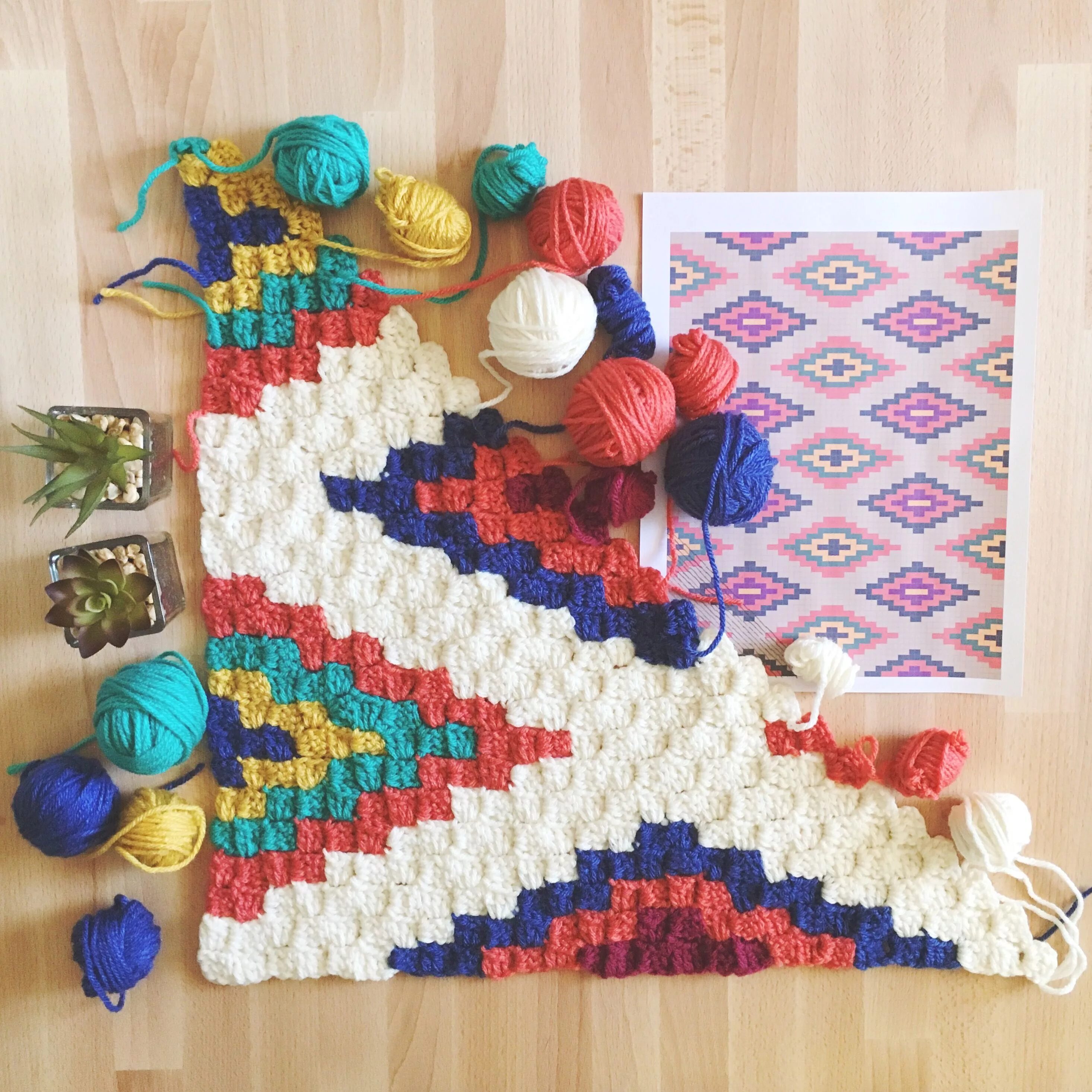 Пиксельное вязание крючком. C2c crochet. плед крючком с угла. плед от угла крючком 2с2. вязание в стиле с2с.