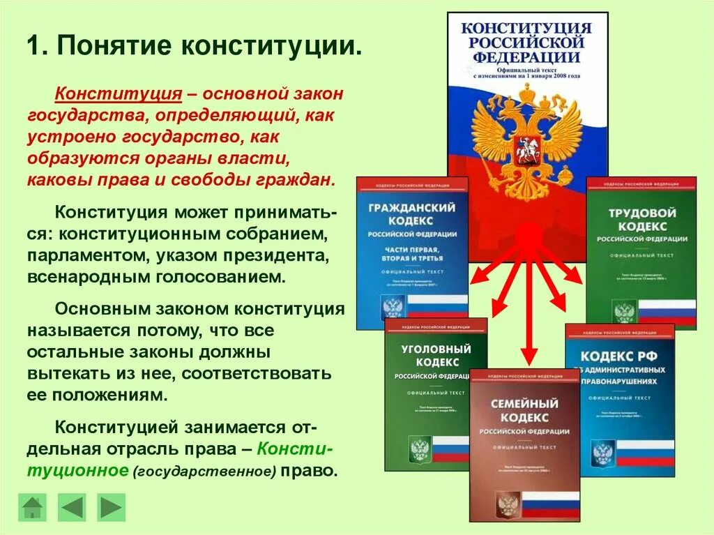 Основные формы конституции рф