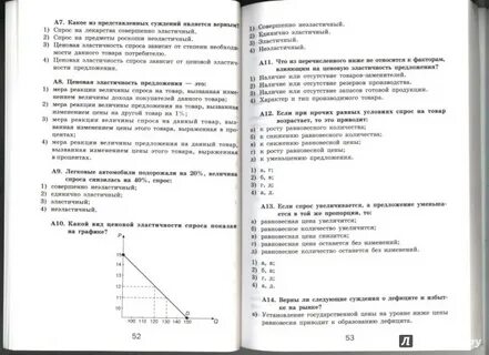 Контрольная работа по экономике 10 класс