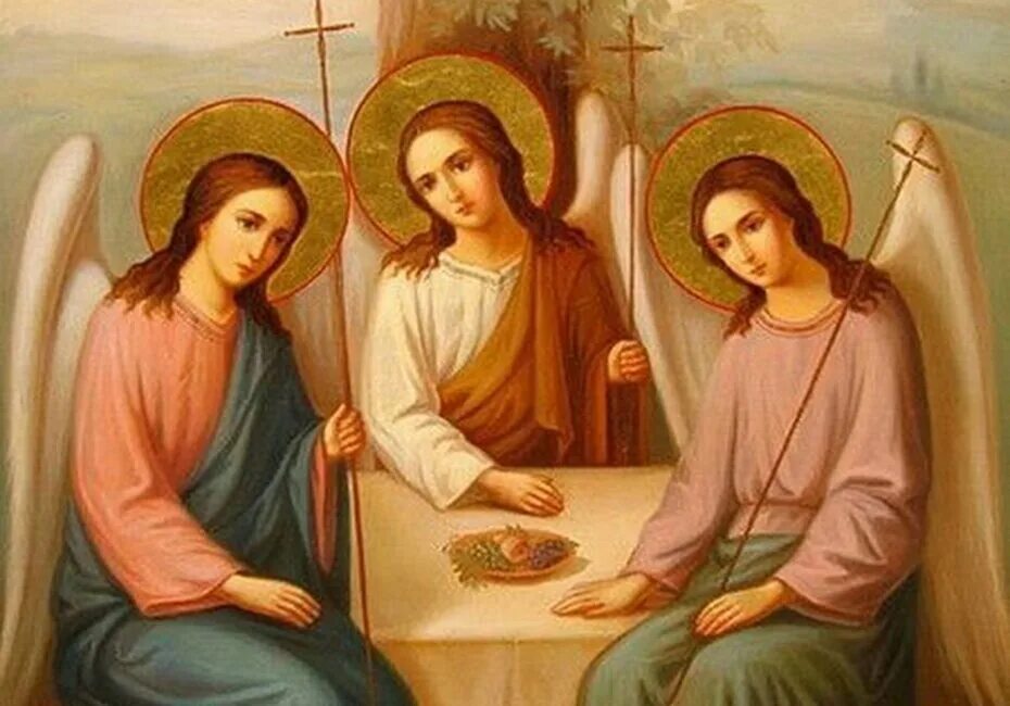 Лица святой троицы. Икона Святая Троица. Икона св. Троица. Пресвятая Троица икона Православие. День Святой Троицы икона.