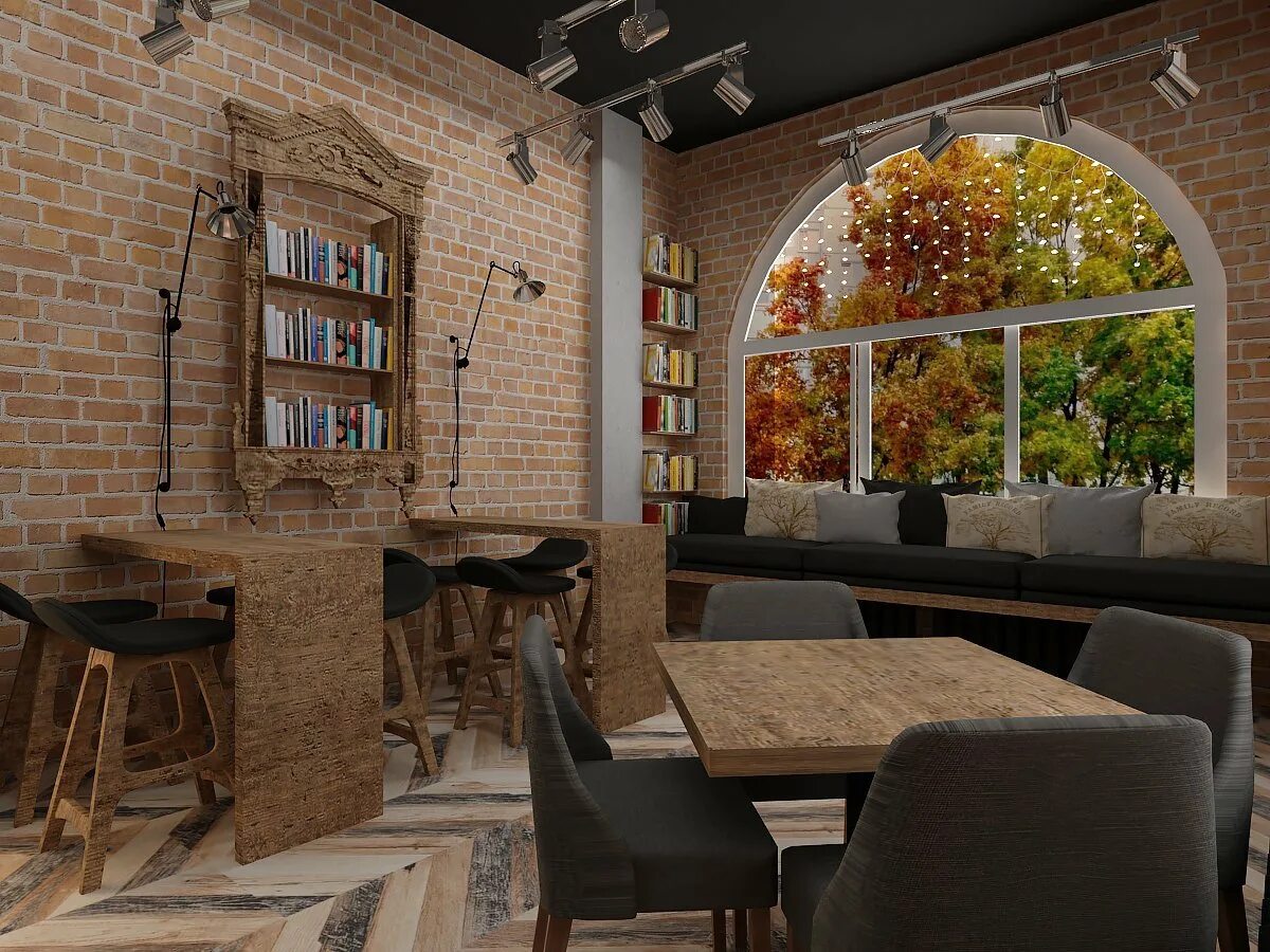 Интерьер кафе в стиле лофт. Кафе в стиле loft. лофт в 3д макс. большевик лофт грин кафе.