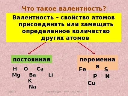 Как найти валентность элемента в соединении