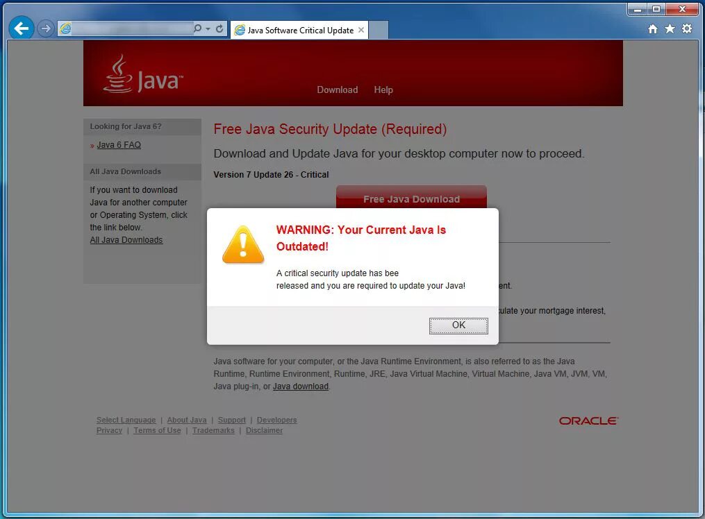 Java detected. Антивирус джава. java update. обновить джаву. virus java прохождение.