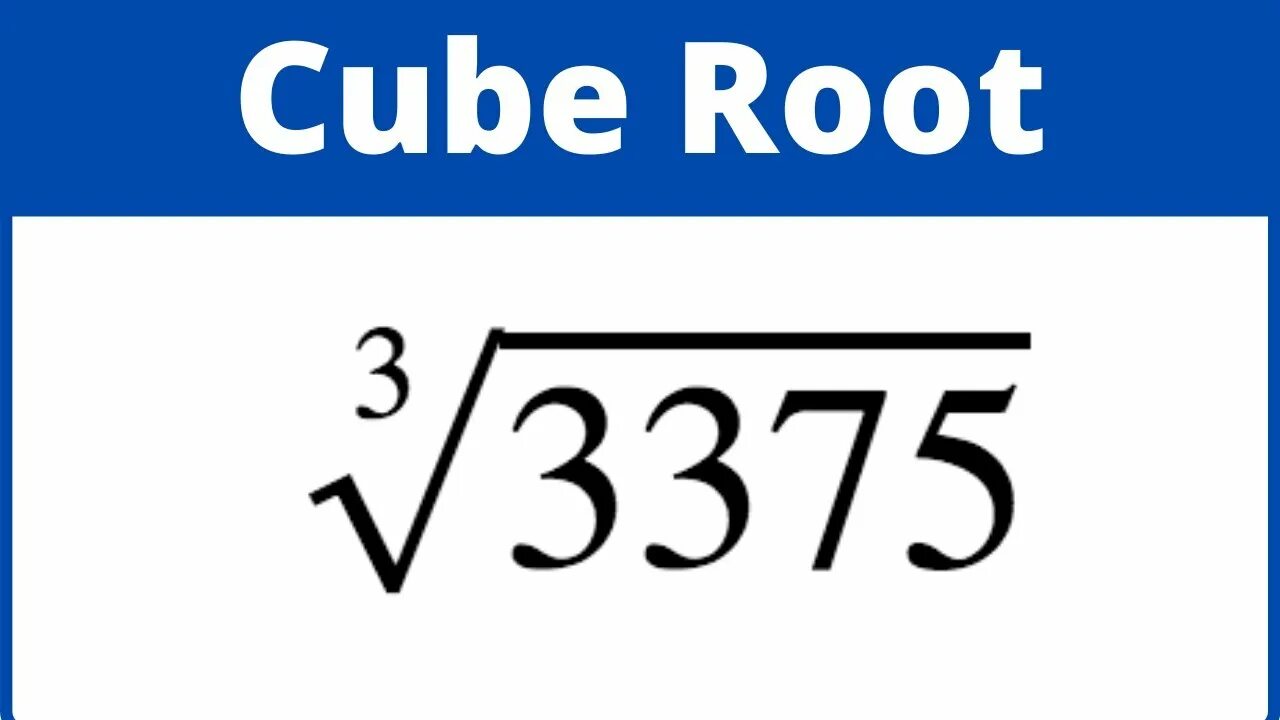 Куб корень из 8. Кубический корень. Cube root. Кубический корень из 3375.