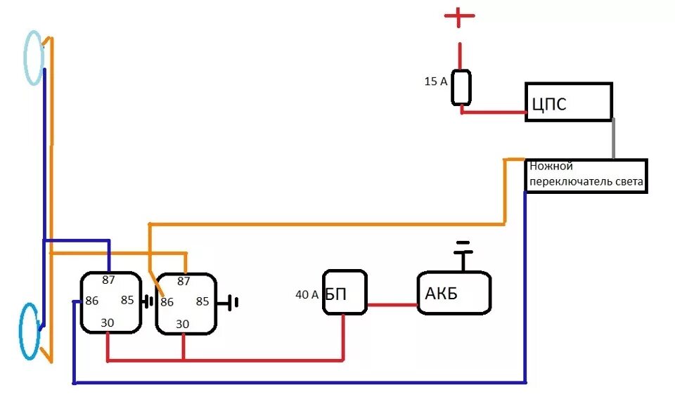 Схема подключения реле фар ближнего света. Реле переключения света фар ГАЗ 3110 схема. Реле ближнего света Волга 24. ЦПС ГАЗ 24 схема подключения. Уаз буханка ближний свет