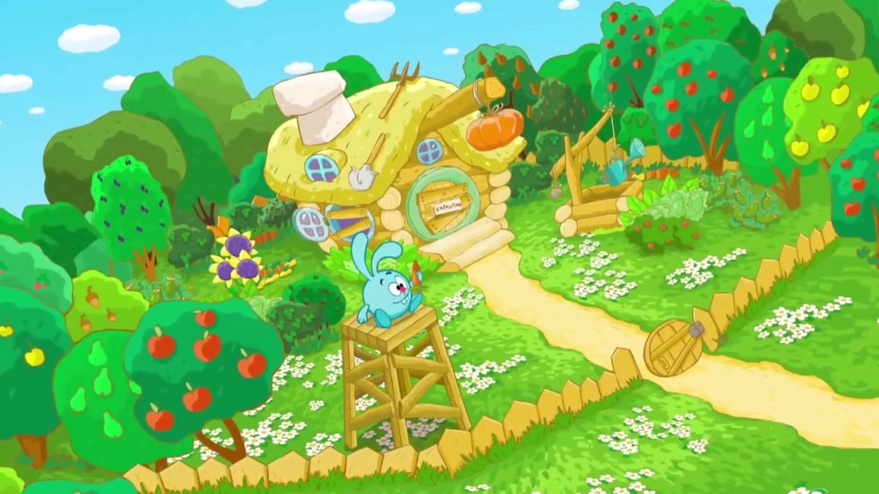 Дом копатыча из смешариков. Смешарики огород копатыча. Дом копатыча. Смешарики копатыч в огороде. Копатыч смешарики дом.