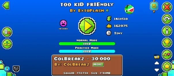 Ту кид френдли. Too Kid friendly геометри Даш. Geometry Dash ТУКИД френдли. Too Kid friendly Geometry Dash персонажи. ID too Kid friendly в ГД.