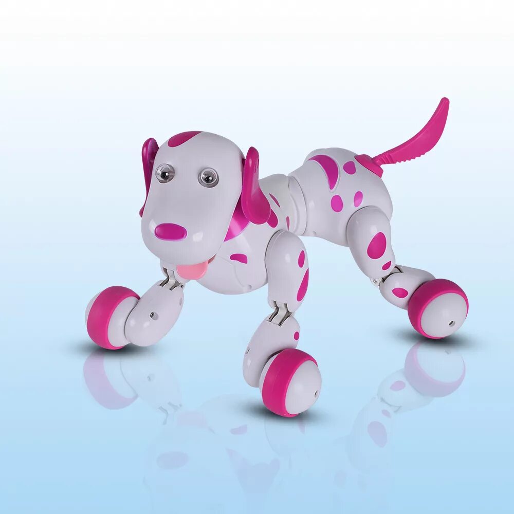 Шагающая собака. Радиоуправляемая робот-собака HAPPYCOW Smart Dog 2.4g - 777-338. Робот-собачка "Smart Dog" на пульте управления 25 см. HAPPYCOW Smart Dog розовый. IDOG игрушка Smart Dog.