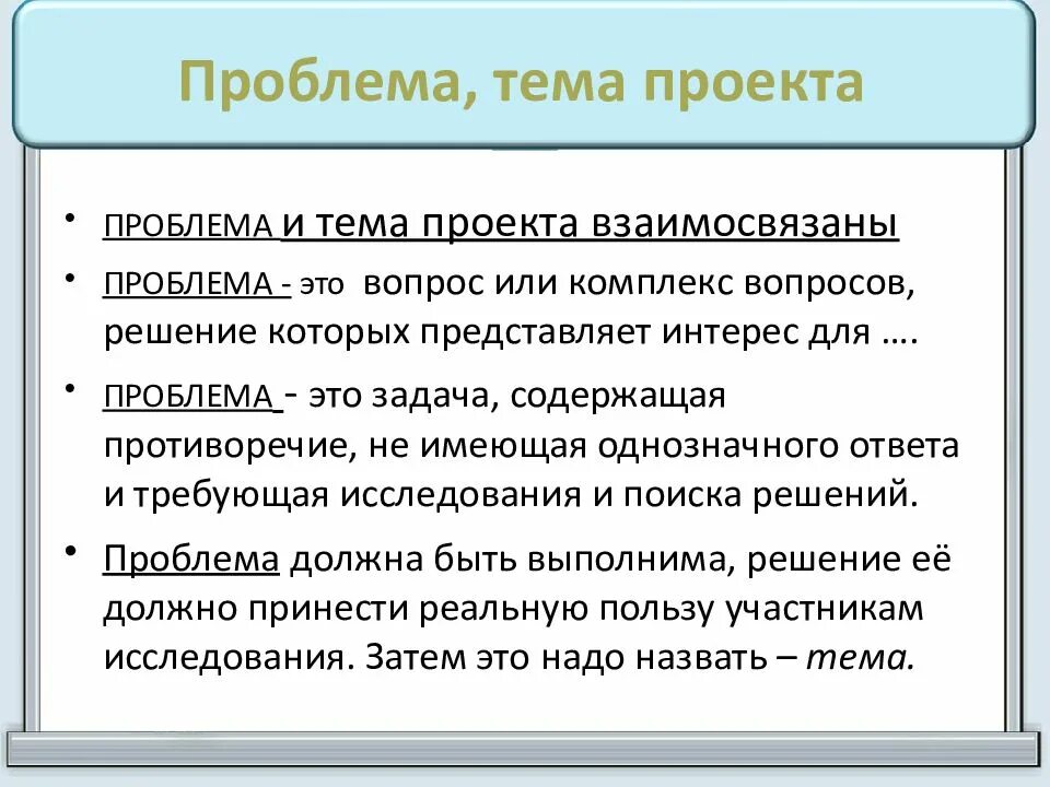 Как писать проблему в проекте