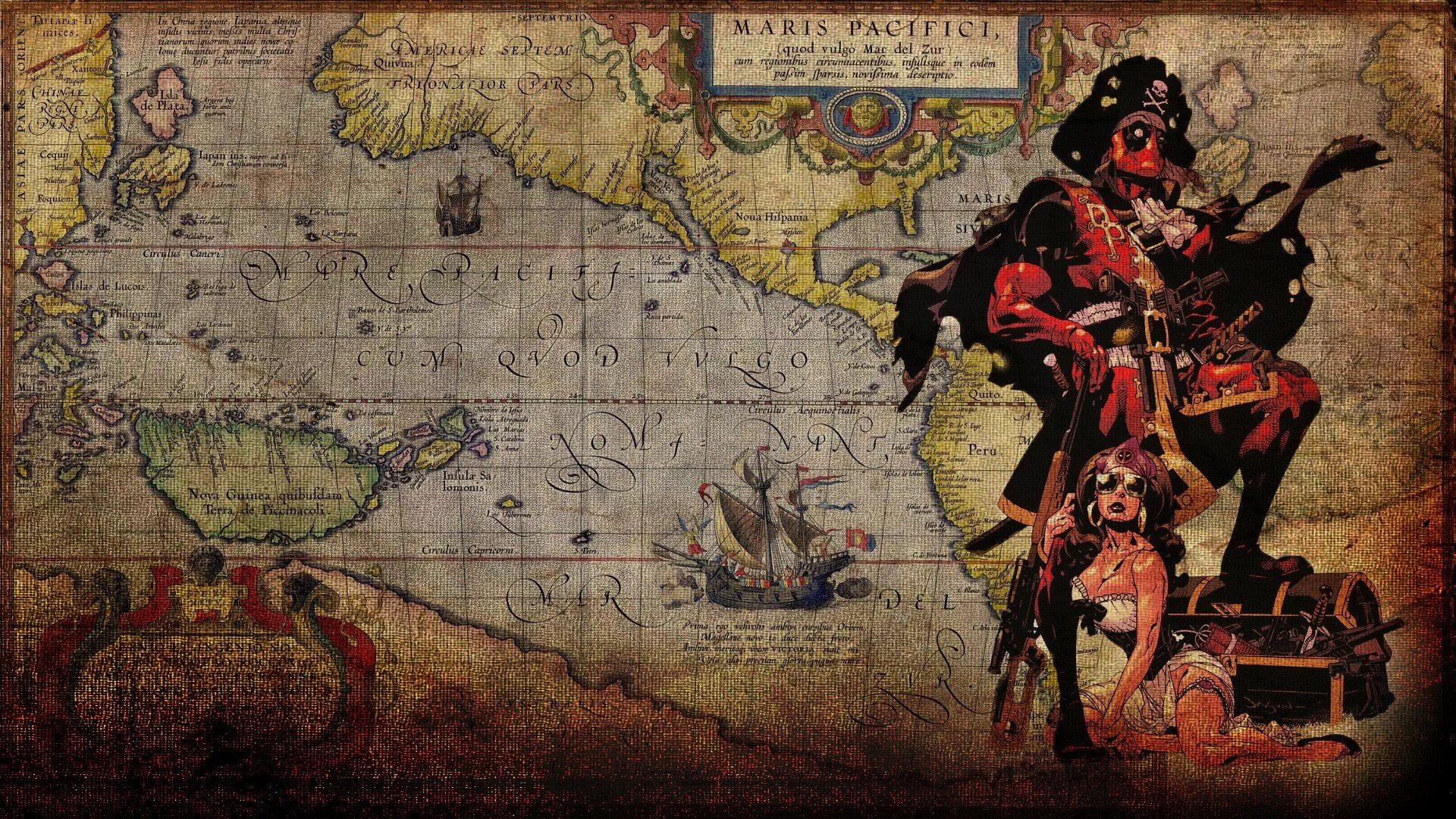 Обои Старая карта. Обои на рабочий стол карта. Пиратская тематика арт.