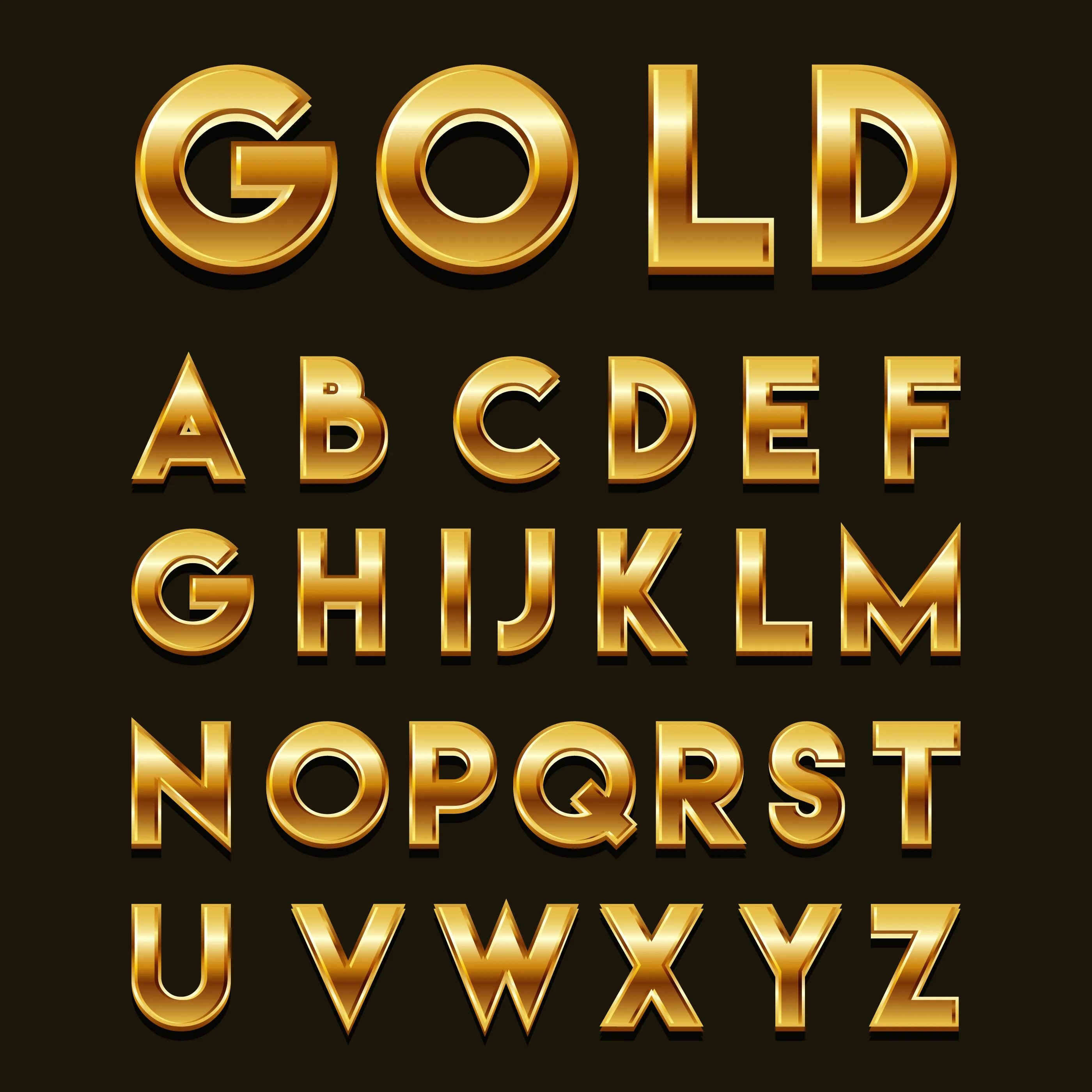 Золотые буквы. Объемный шрифт. Золотой шрифт. Шрифт золото.