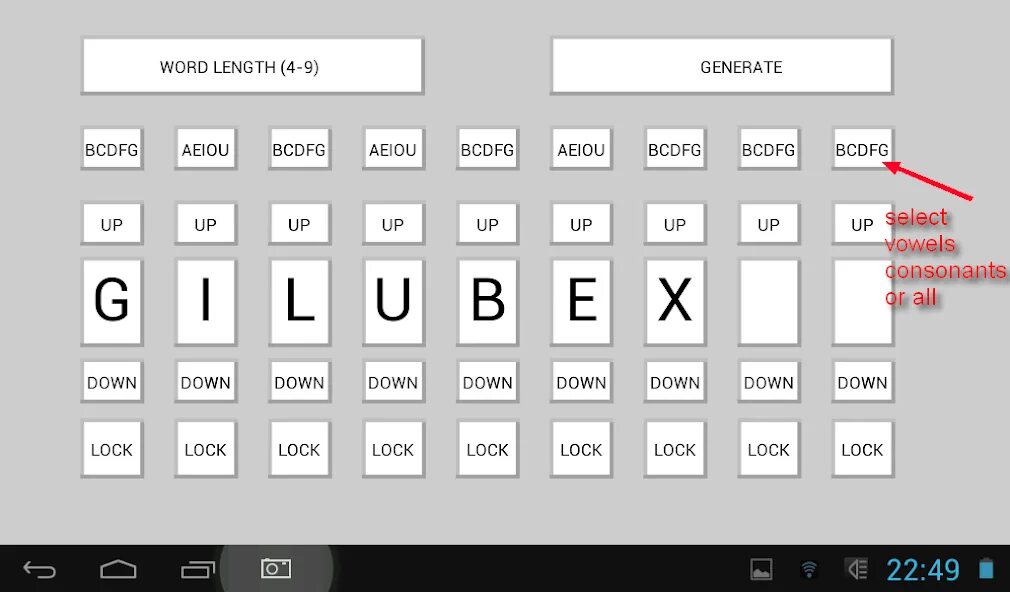 Generate words