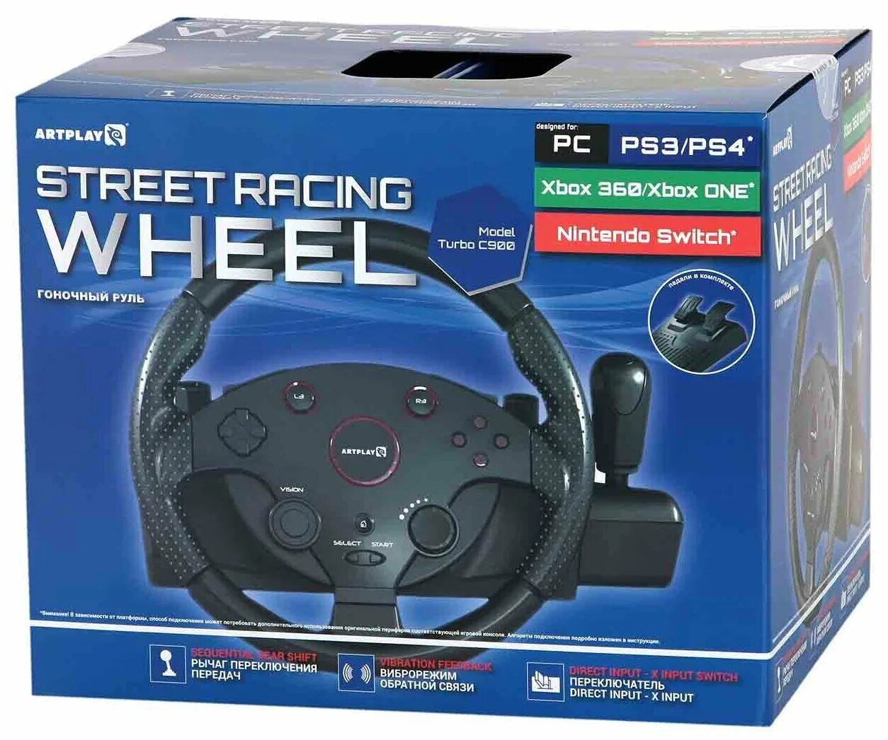 ARTPLAYS Street Racing Wheel Turbo c900. Игровой руль ARTPLAYS Turbo c900. Игровой руль ARTPLAYS Street Racing c900. Руль ARTPLAYS Street Racing Wheel Turbo c900 - ps4, ps3, ПК, Xbox one, Xbox 360. Artplays street racing c900