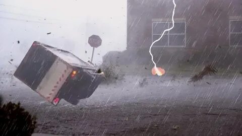 The storm destroy the