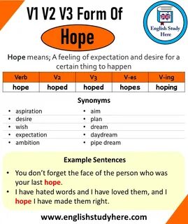 Hope глагол